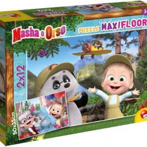 Lisciani Puzzle Super maxi 2x12 elementów Masza i Niedźwiedź