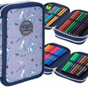 Piórnik CoolPack Jumper 2 podwójny, z wyposażeniem – Cosmic