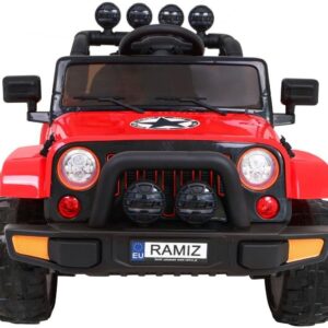 Ramiz pojazd na akumulator Auto Terenowe Jeep Full Time z pilotem czerwony