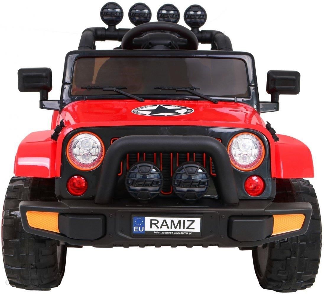 Ramiz pojazd na akumulator Auto Terenowe Jeep Full Time z pilotem czerwony
