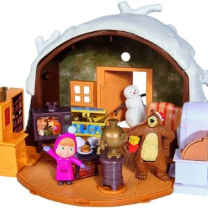 Simba Toys Zestaw Figurek Masza I Niedźwiedź - Zimowy Domek Niedźwiedzia