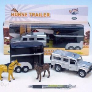 TEDDIES Land Rover Defender 14cm z przyczepą na konie 11cm 00028147