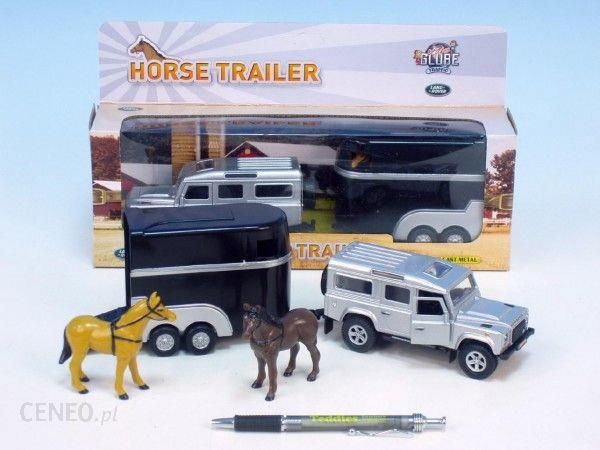 TEDDIES Land Rover Defender 14cm z przyczepą na konie 11cm 00028147
